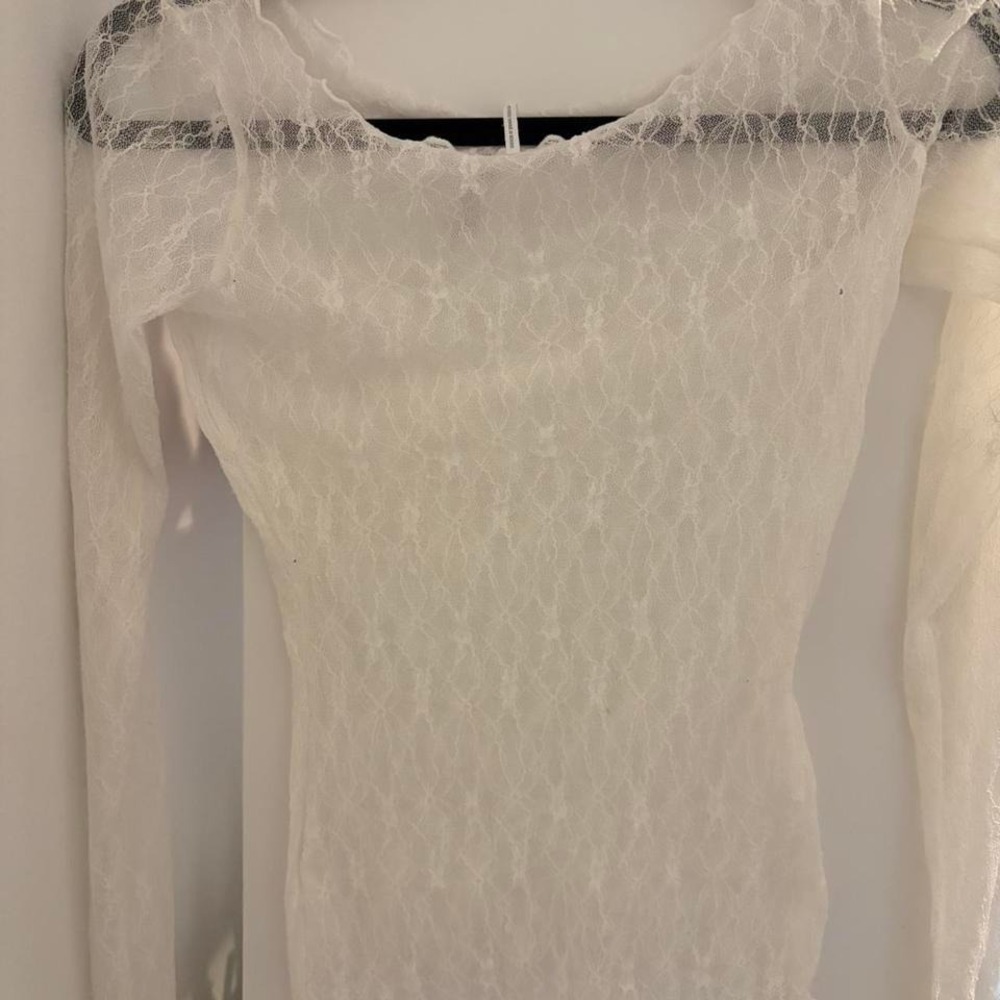 White lace long sleeve free people